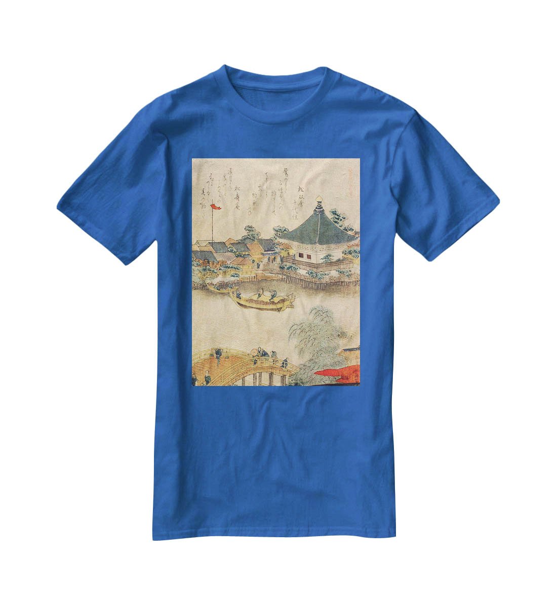 The Shrine Komagata Do in Komagata by Hokusai T-Shirt - Canvas Art Rocks - 2