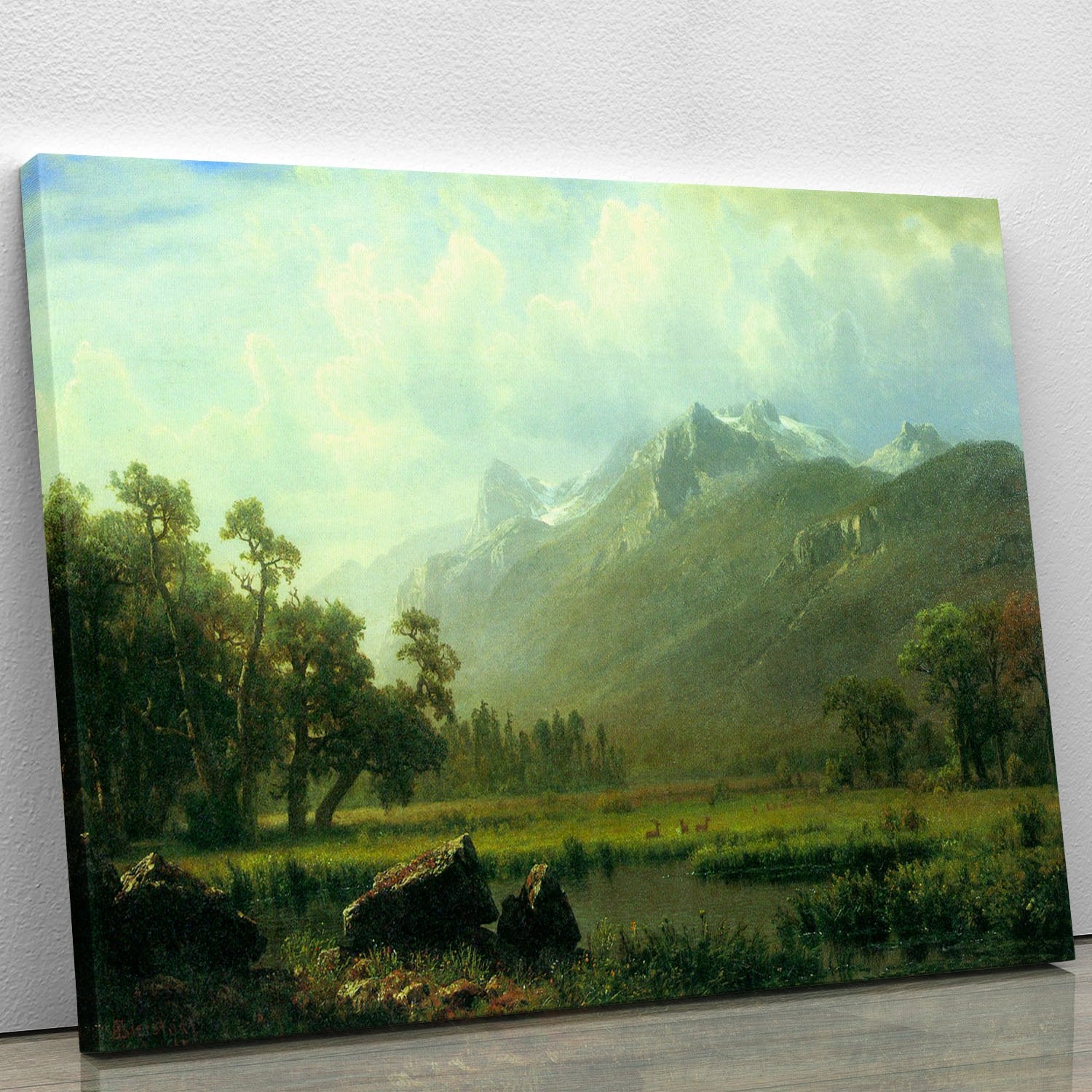 The Sierra near Lake Tahoe California by Bierstadt Canvas Print or Poster