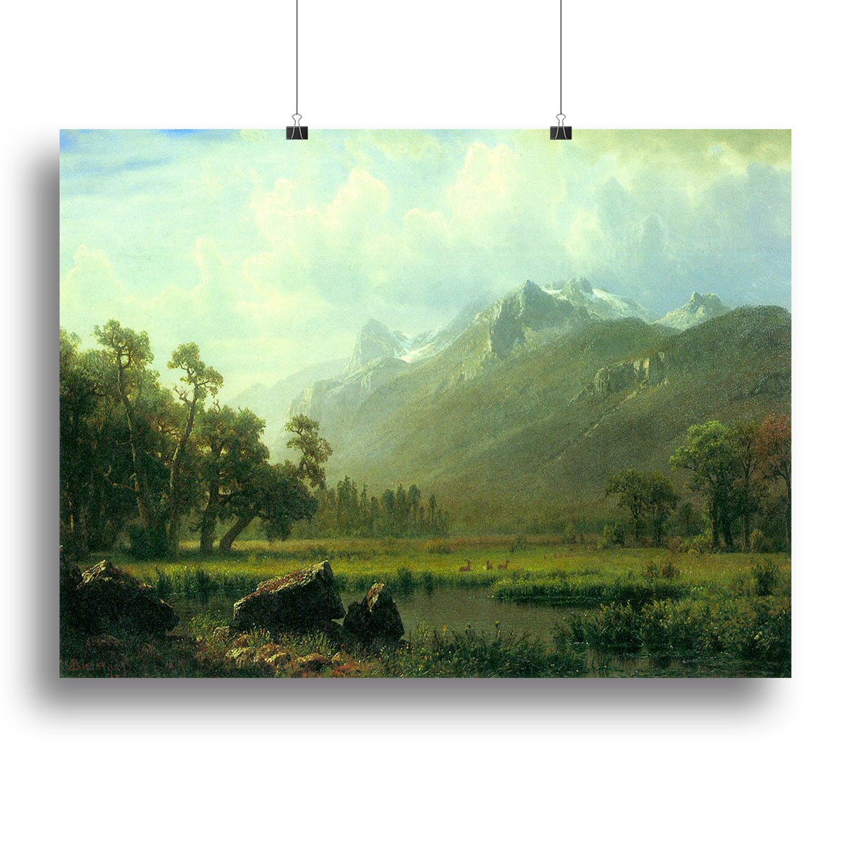 The Sierra near Lake Tahoe California by Bierstadt Canvas Print or Poster