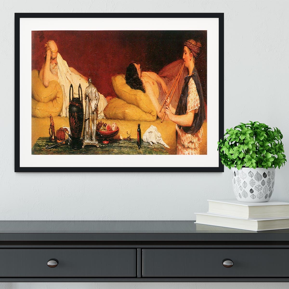 The Siesta by Alma Tadema Framed Print - Canvas Art Rocks - 1