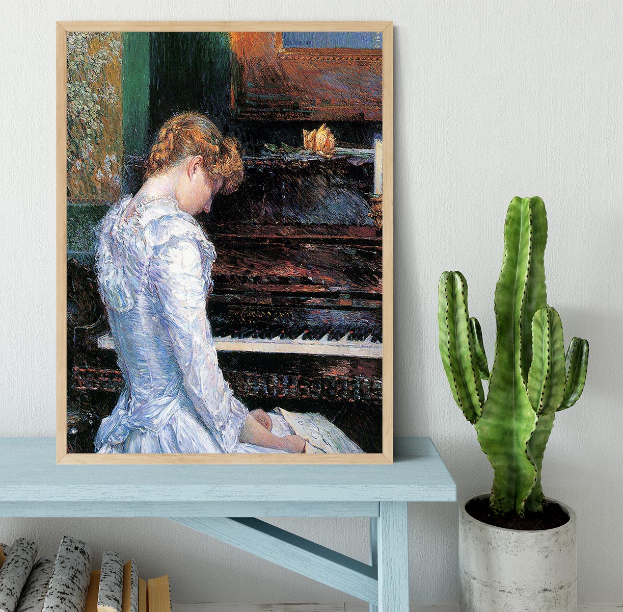 The Sonata by Hassam Framed Print - Canvas Art Rocks - 4