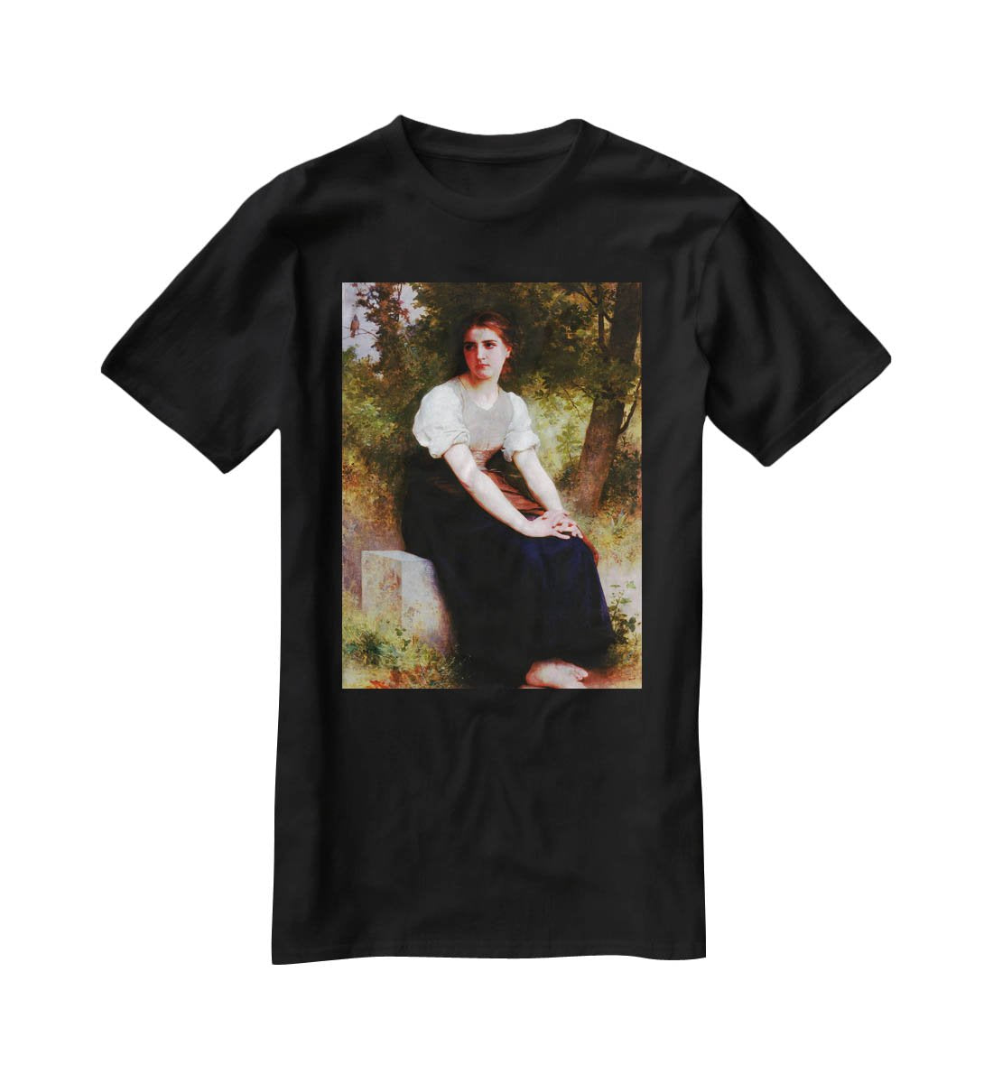 The Song of the Nightingale By Bouguereau T-Shirt - Canvas Art Rocks - 1