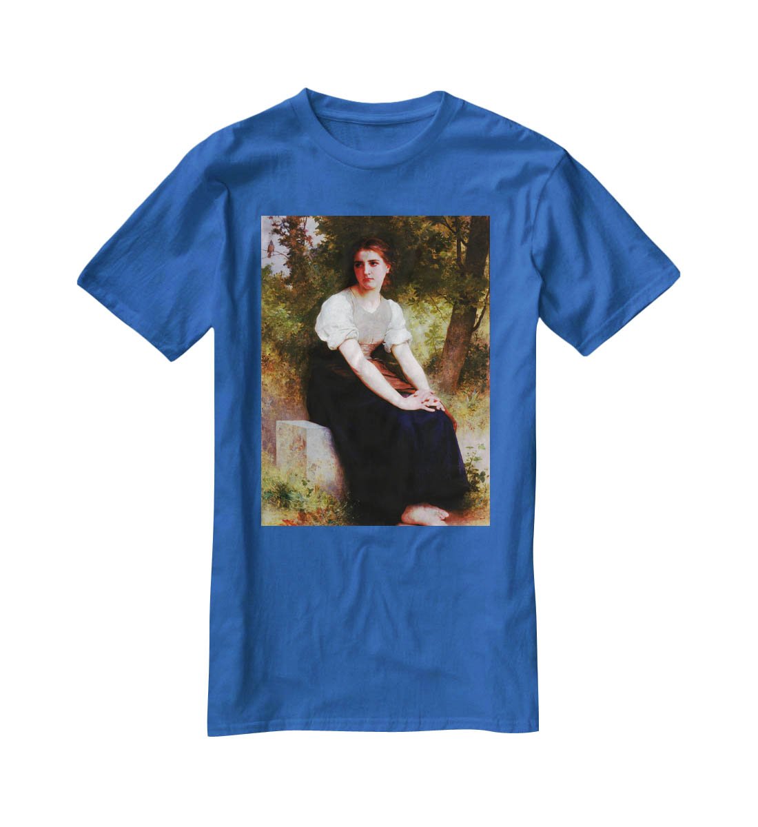 The Song of the Nightingale By Bouguereau T-Shirt - Canvas Art Rocks - 2