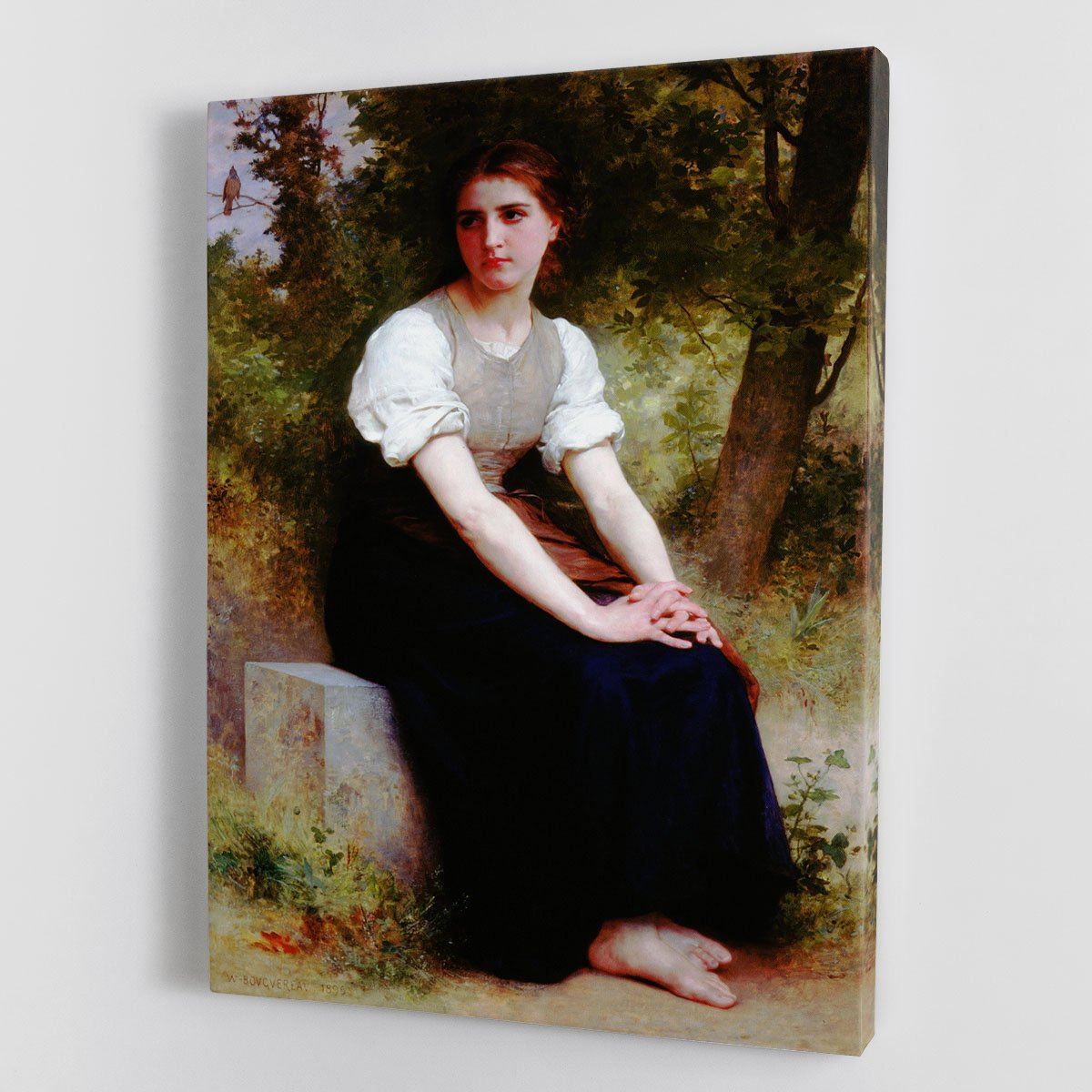 The Song of the Nightingale By Bouguereau Canvas Print or Poster
