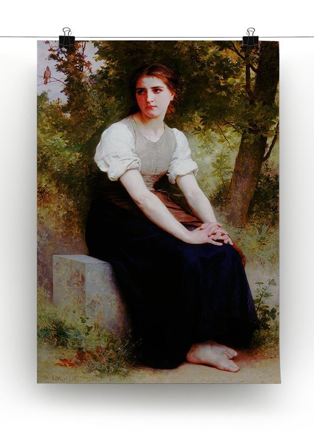 The Song of the Nightingale By Bouguereau Canvas Print or Poster - Canvas Art Rocks - 2