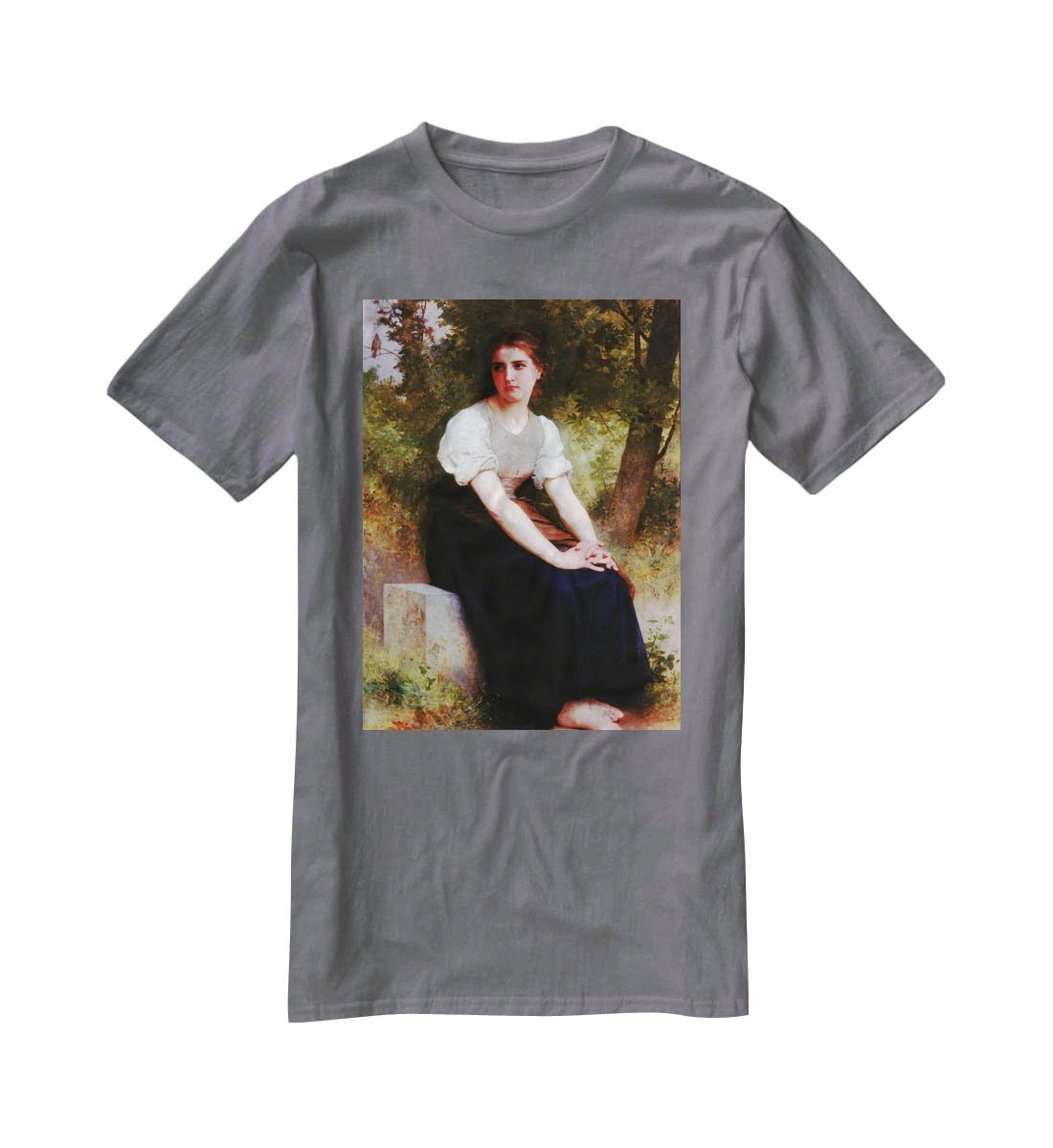 The Song of the Nightingale By Bouguereau T-Shirt - Canvas Art Rocks - 3