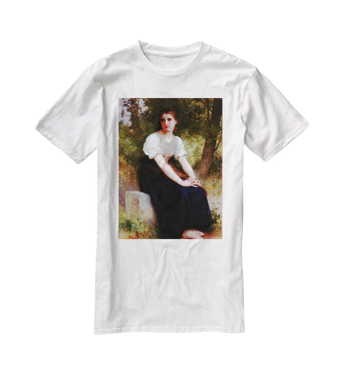 The Song of the Nightingale By Bouguereau T-Shirt - Canvas Art Rocks - 5
