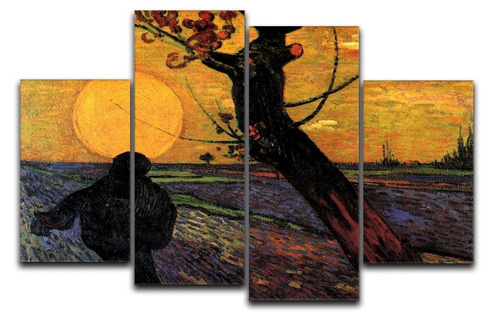 The Sower 2 by Van Gogh 4 Split Panel Canvas  - Canvas Art Rocks - 1
