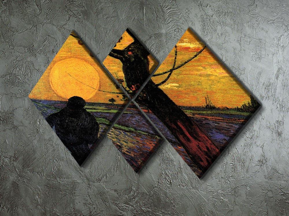 The Sower 2 by Van Gogh 4 Square Multi Panel Canvas - Canvas Art Rocks - 2
