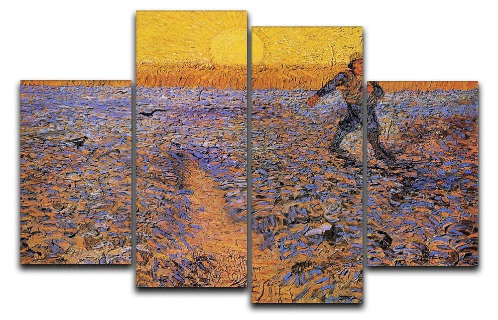 The Sower 3 by Van Gogh 4 Split Panel Canvas  - Canvas Art Rocks - 1