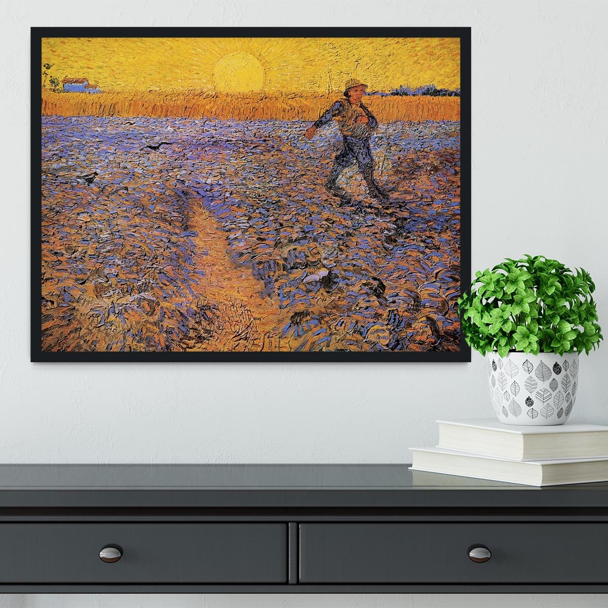 The Sower 3 by Van Gogh Framed Print - Canvas Art Rocks - 2
