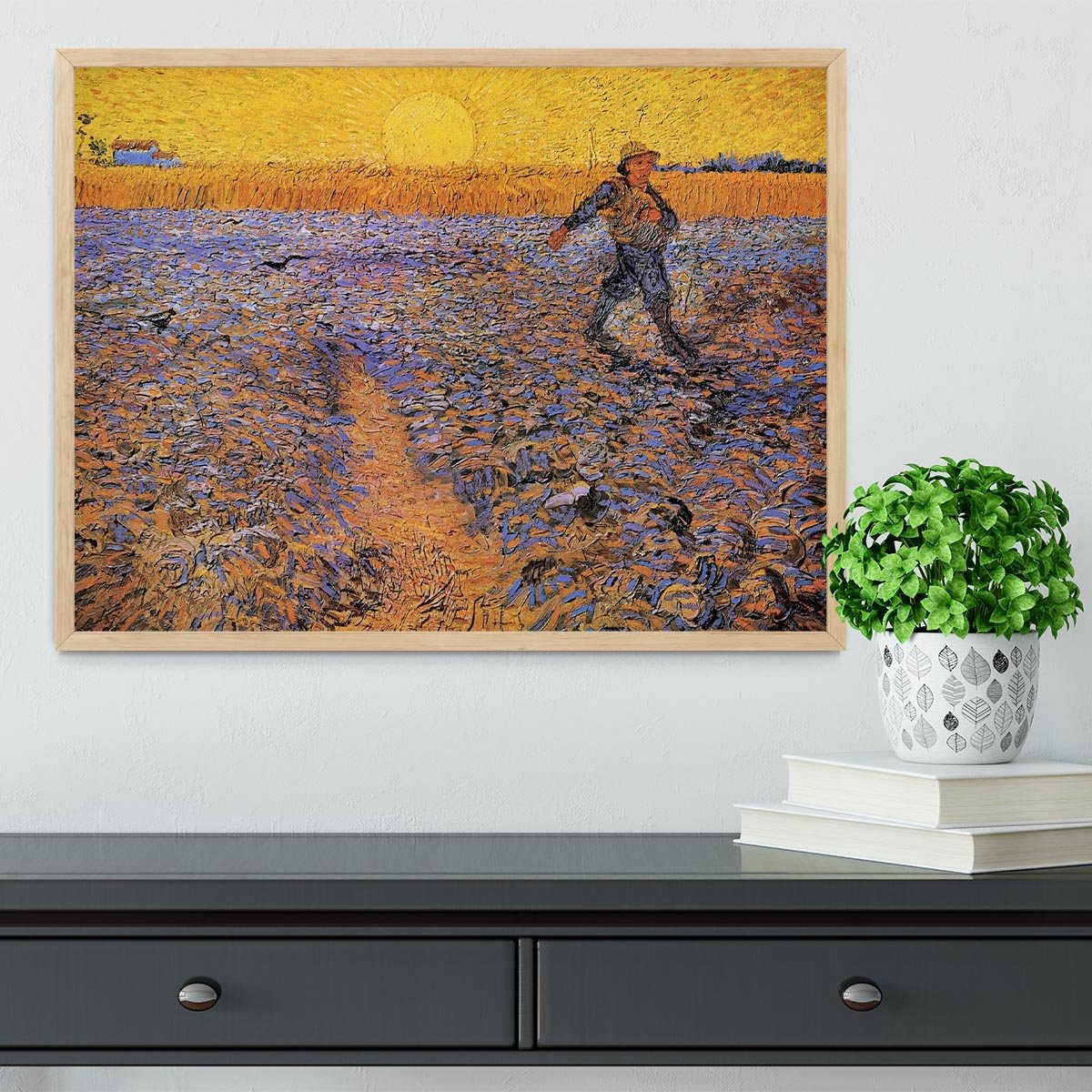 The Sower 3 by Van Gogh Framed Print - Canvas Art Rocks - 4