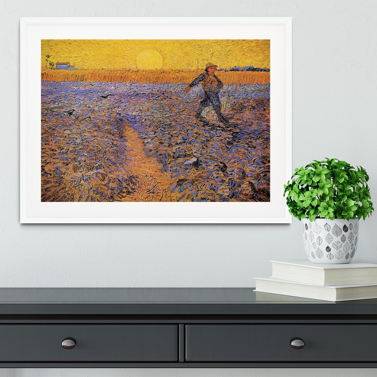 The Sower 3 by Van Gogh Framed Print - Canvas Art Rocks - 5