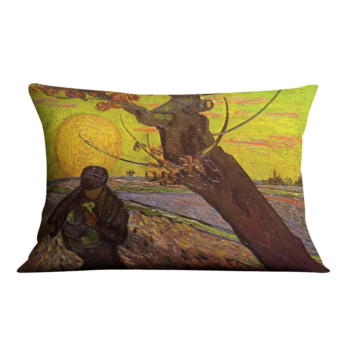 The Sower by Van Gogh Throw Pillow