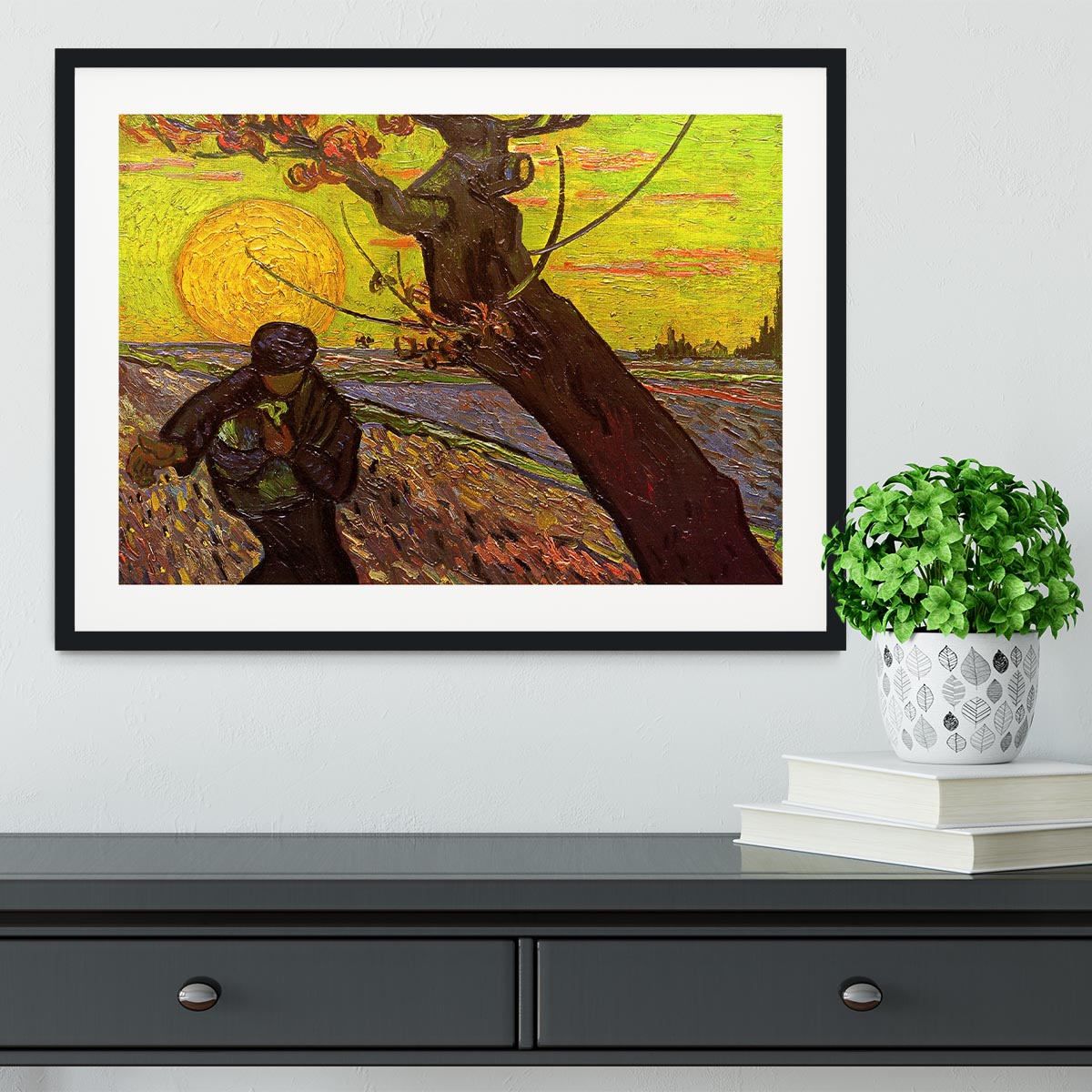 The Sower by Van Gogh Framed Print - Canvas Art Rocks - 1