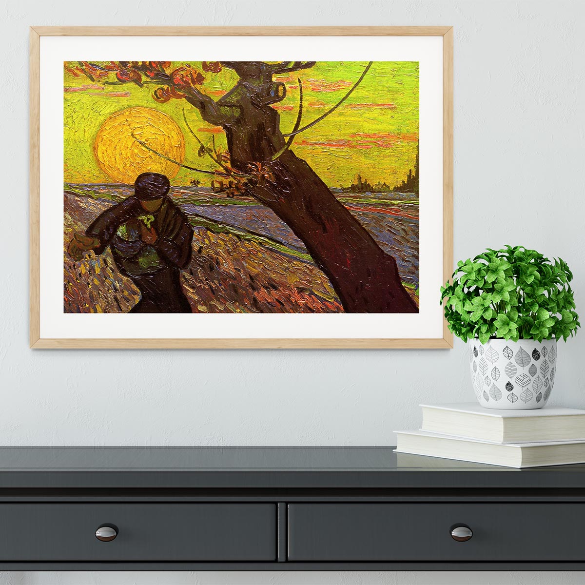 The Sower by Van Gogh Framed Print - Canvas Art Rocks - 3