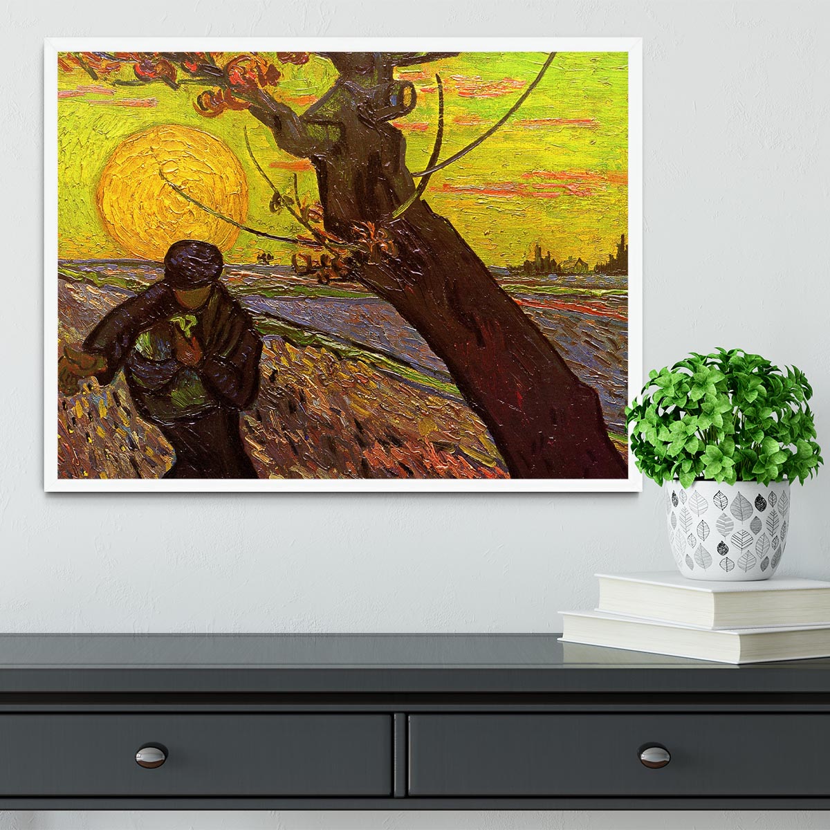 The Sower by Van Gogh Framed Print - Canvas Art Rocks -6