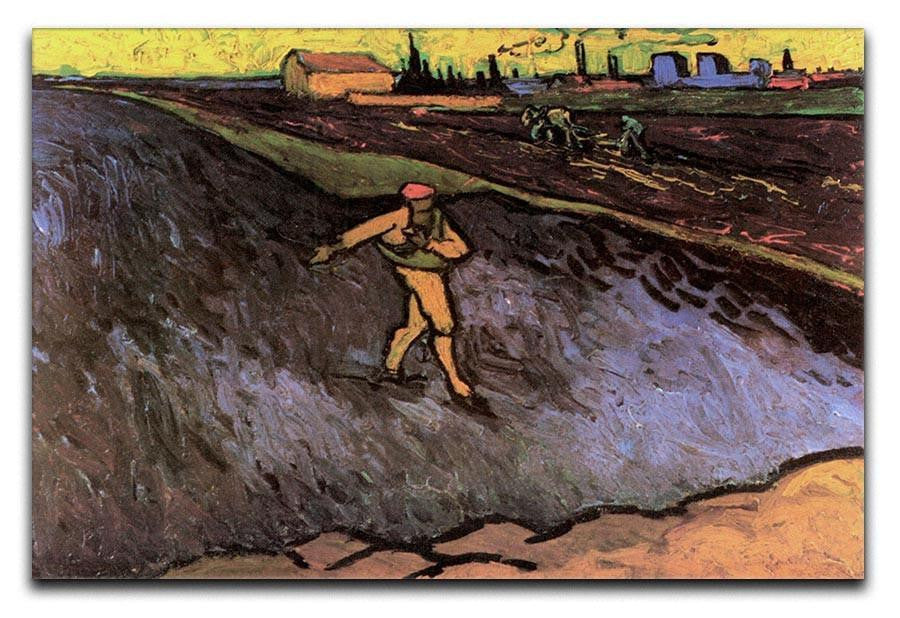 The Sower with the outskirts of Arles in the Background by Van Gogh Canvas Print & Poster  - Canvas Art Rocks - 1