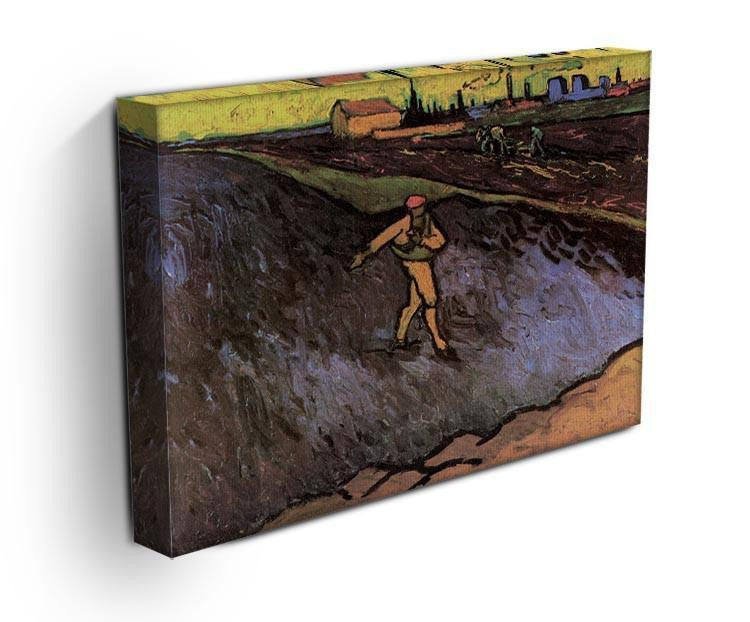 The Sower with the outskirts of Arles in the Background by Van Gogh Canvas Print & Poster - Canvas Art Rocks - 3