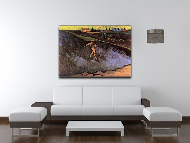 The Sower with the outskirts of Arles in the Background by Van Gogh Canvas Print & Poster - Canvas Art Rocks - 4