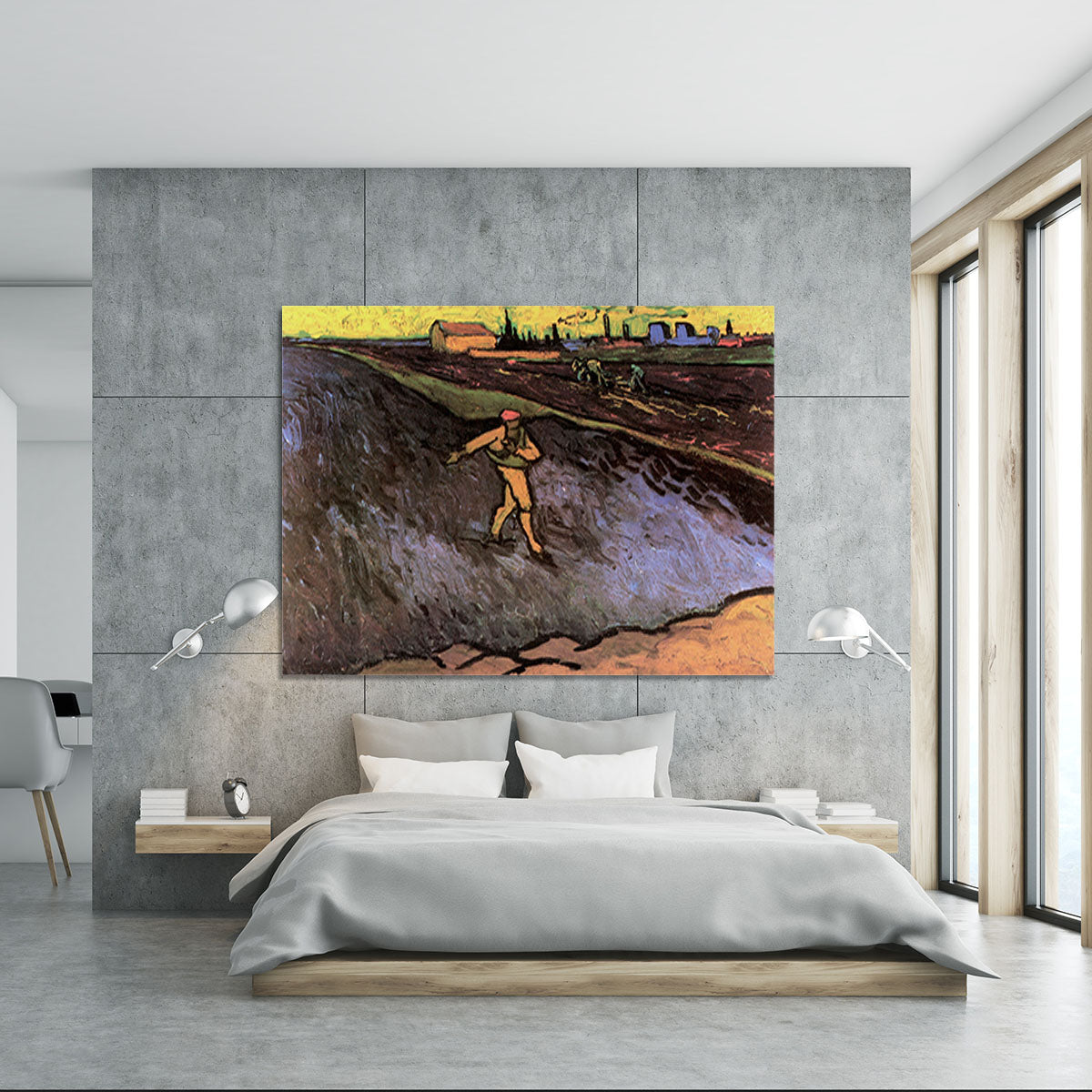 The Sower with the outskirts of Arles in the Background by Van Gogh Canvas Print or Poster - Canvas Art Rocks - 5