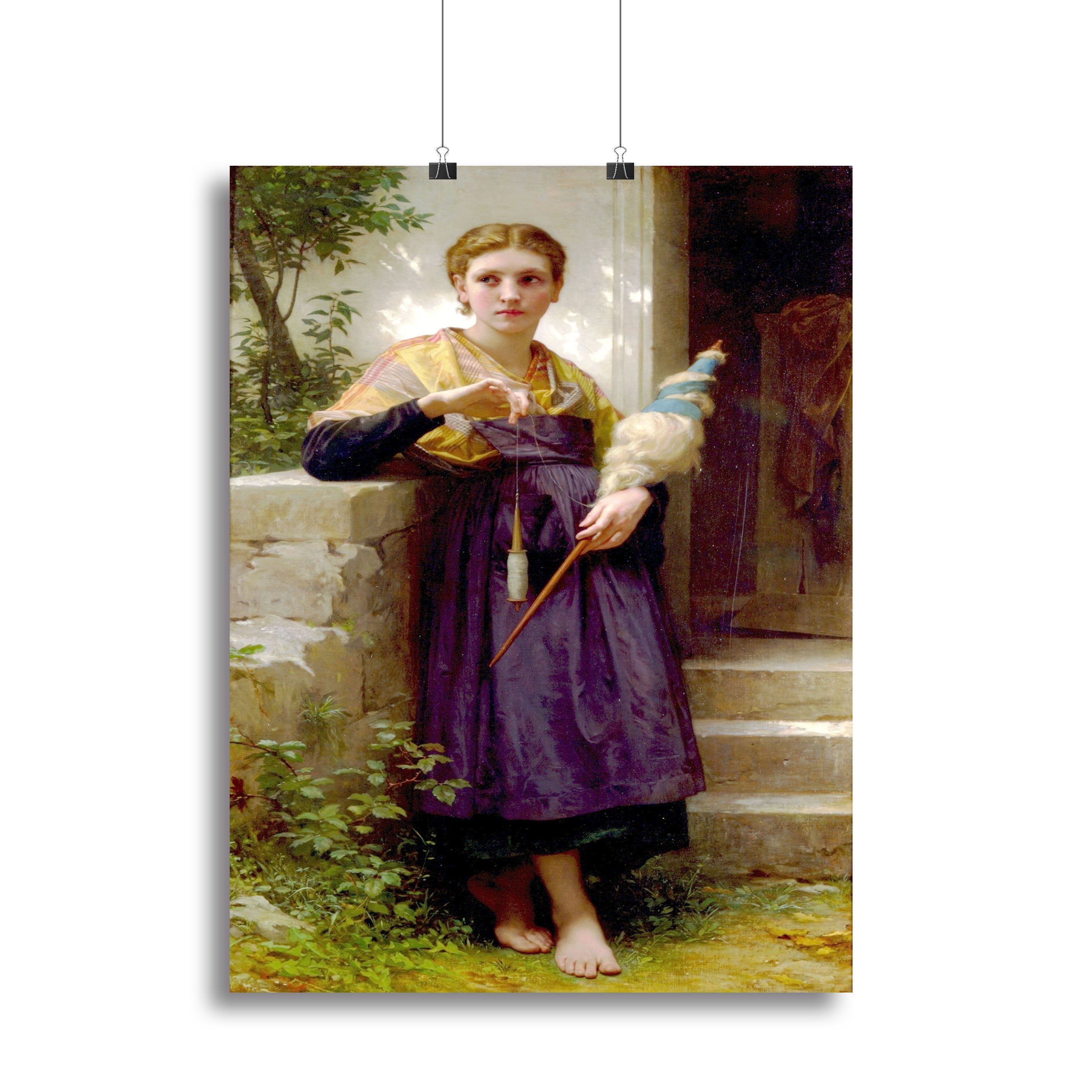 The Spinne By Bouguereau Canvas Print or Poster