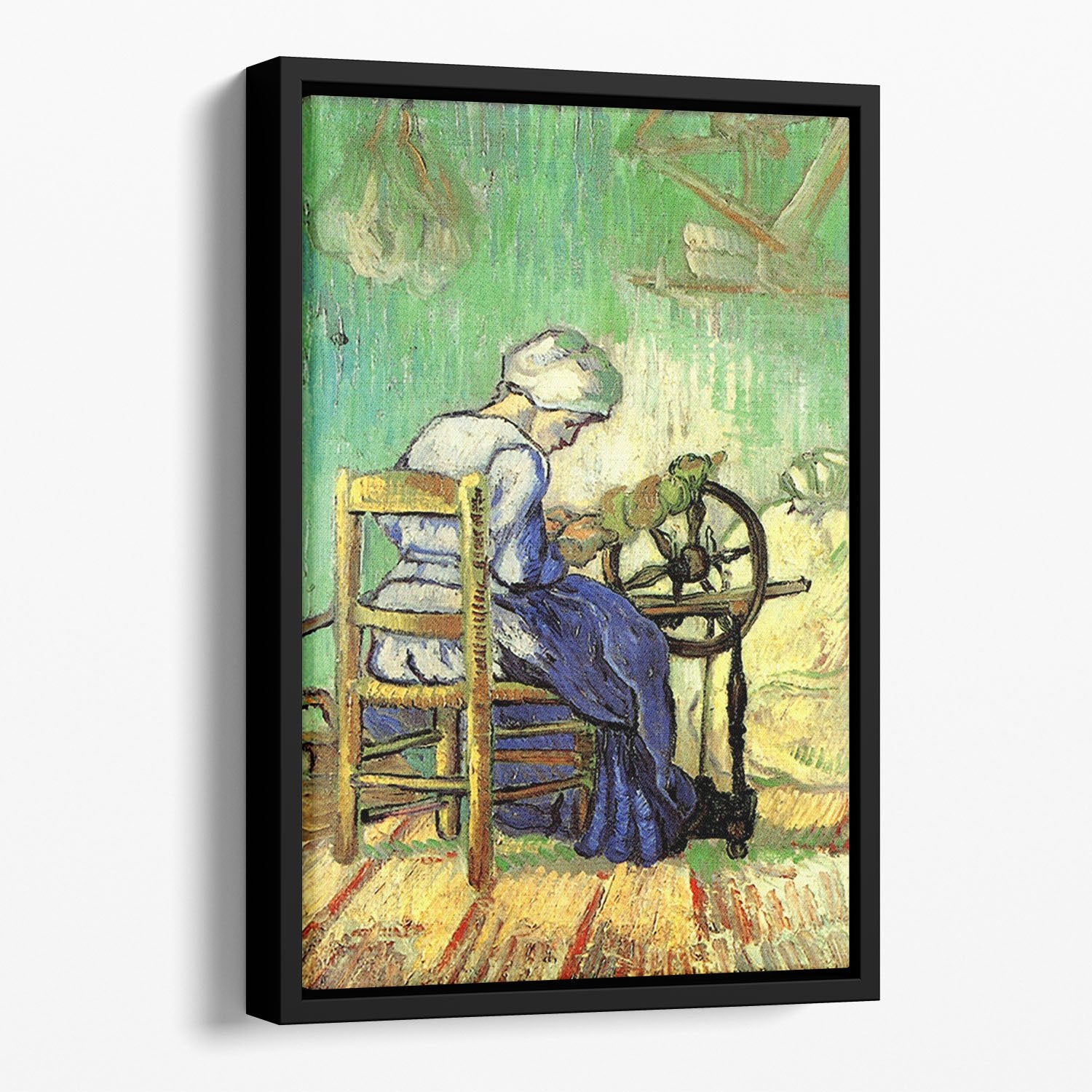The Spinner by Van Gogh Floating Framed Canvas