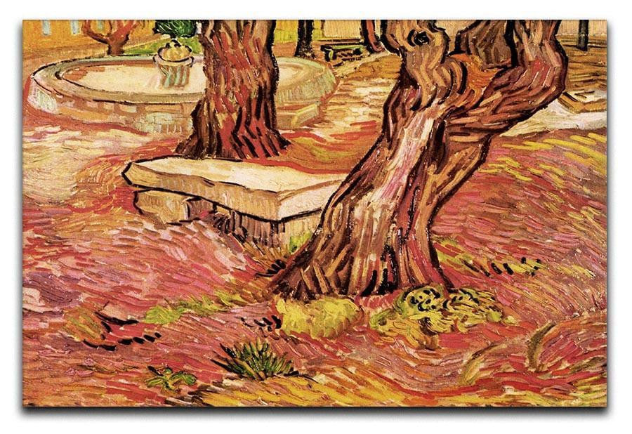 The Stone Bench in the Garden of Saint-Paul Hospital by Van Gogh Canvas Print & Poster  - Canvas Art Rocks - 1