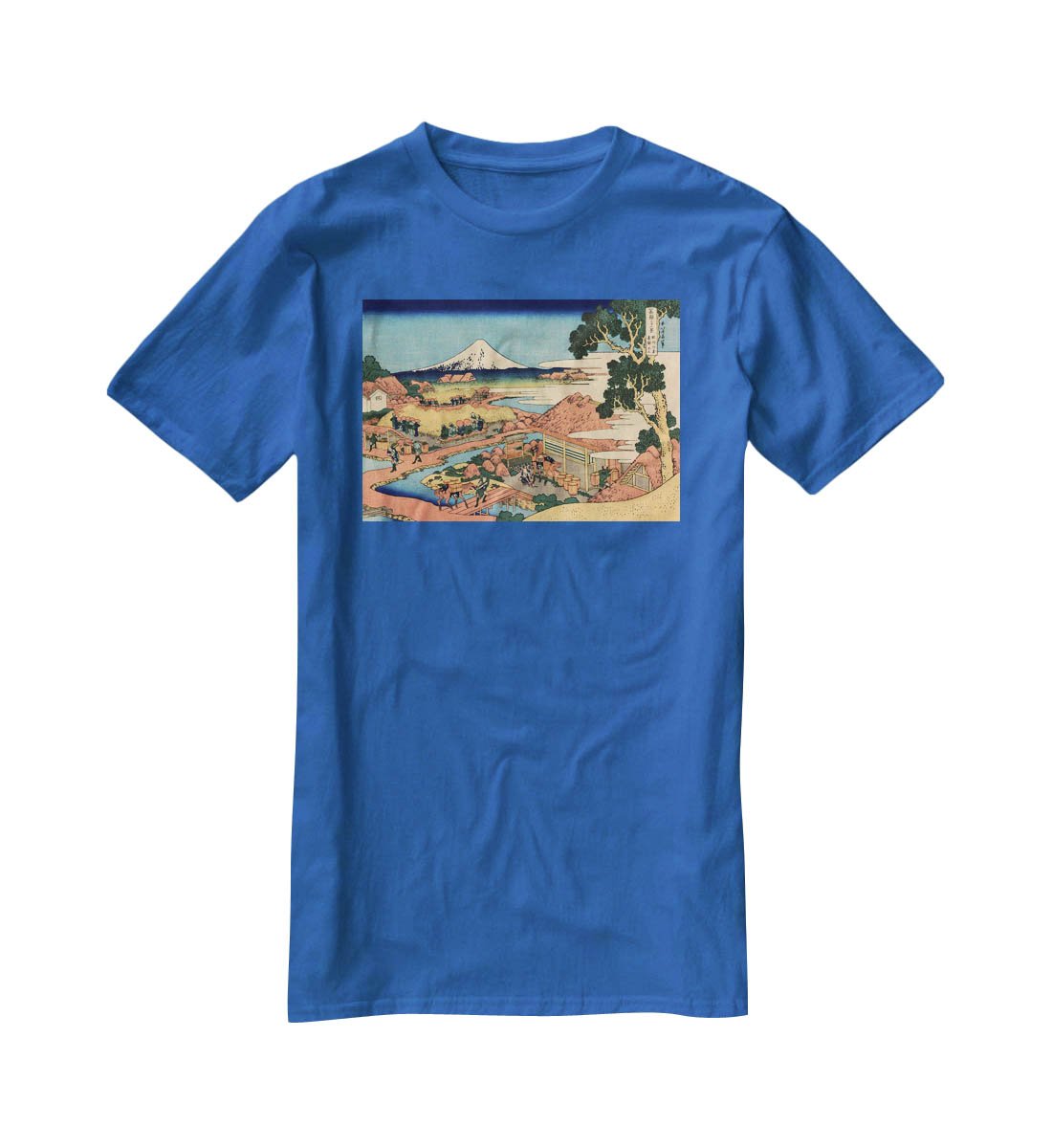 The Tea plantation by Hokusai T-Shirt - Canvas Art Rocks - 2