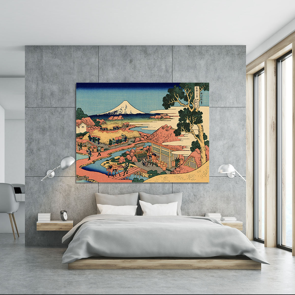 The Tea plantation by Hokusai Canvas Print or Poster - Canvas Art Rocks - 5