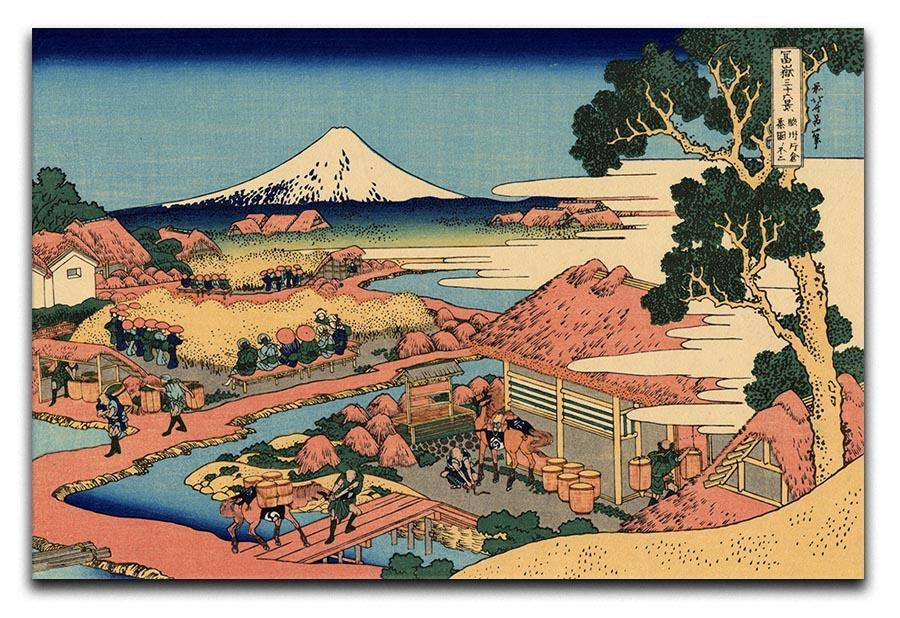 The Tea plantation by Hokusai Canvas Print or Poster  - Canvas Art Rocks - 1