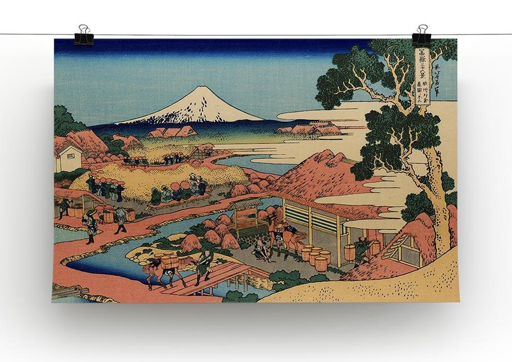 The Tea plantation by Hokusai Canvas Print or Poster - Canvas Art Rocks - 2
