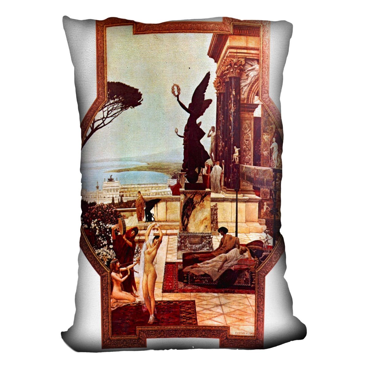 The Theatre of Taormina by Klimt Throw Pillow