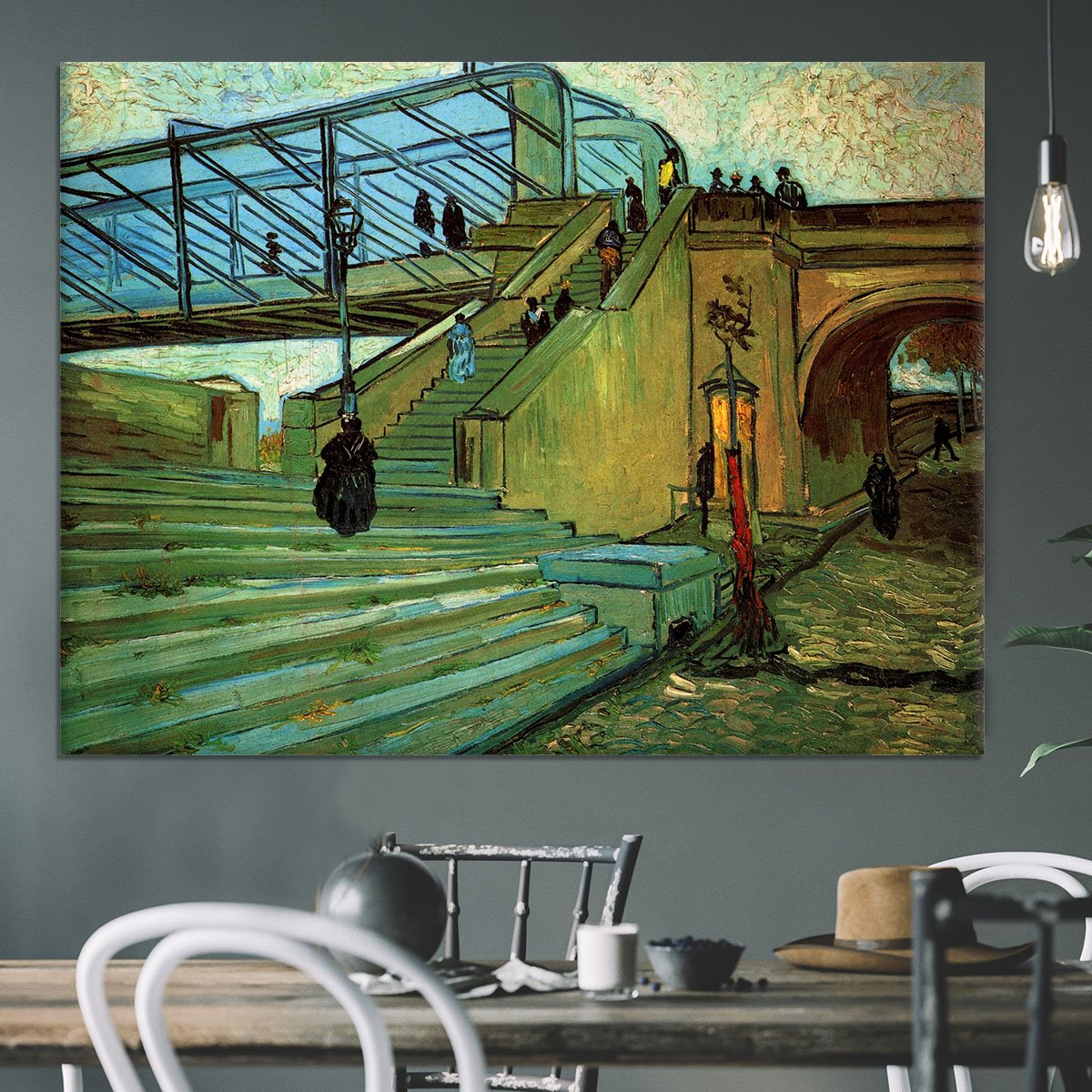 The Trinquetaille Bridge by Van Gogh Canvas Print or Poster