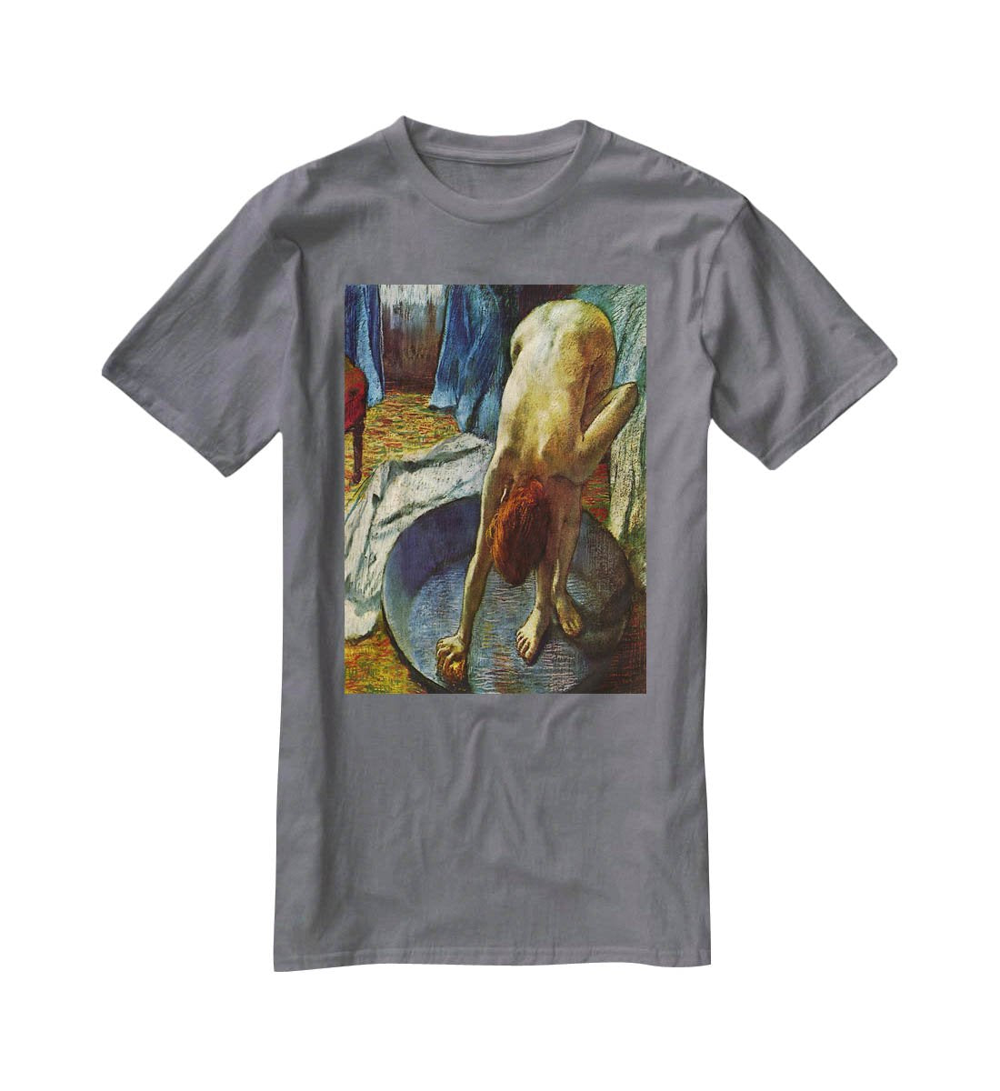 The Tub by Degas T-Shirt - Canvas Art Rocks - 3