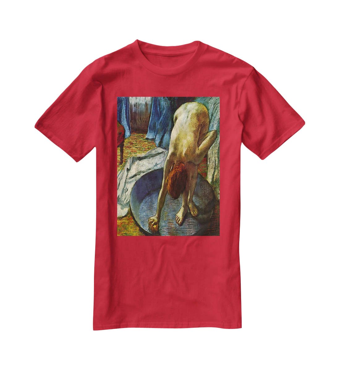 The Tub by Degas T-Shirt - Canvas Art Rocks - 4
