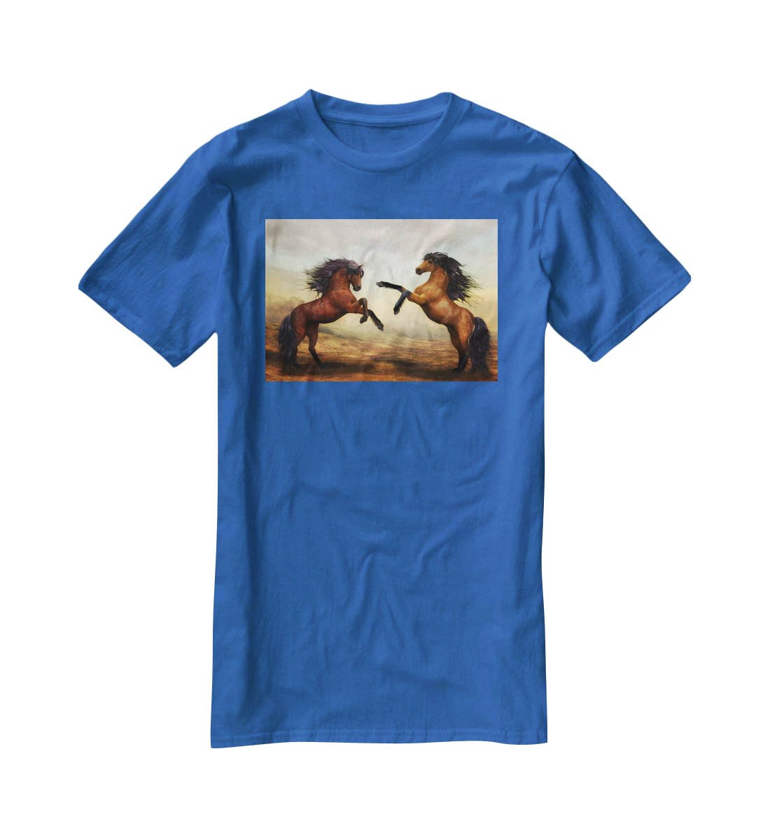 The Two Horses T-Shirt - Canvas Art Rocks - 2