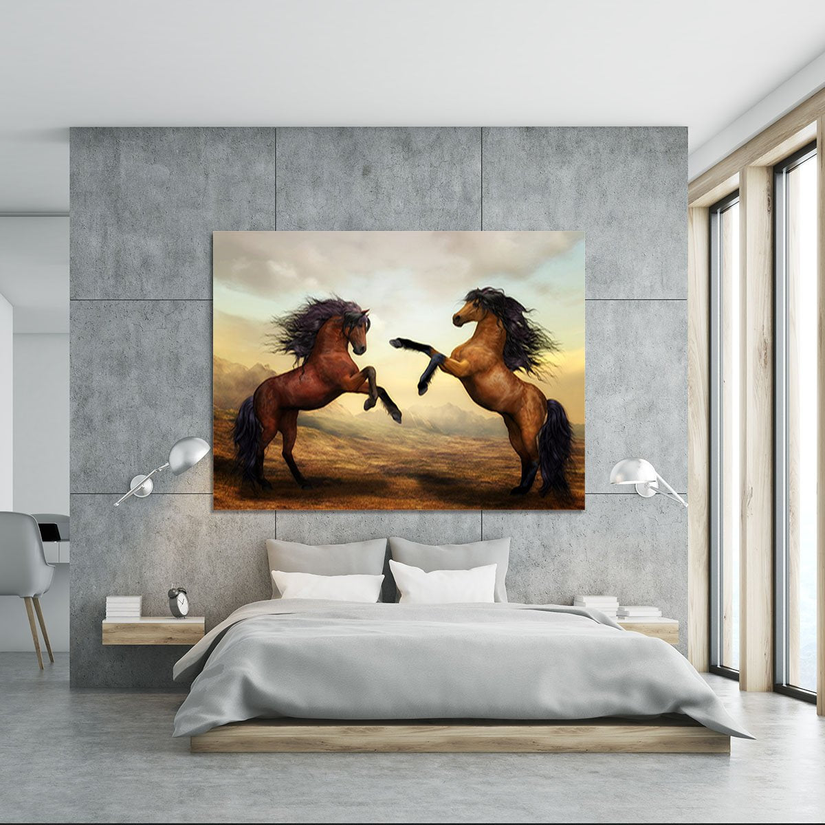 The Two Horses Canvas Print or Poster