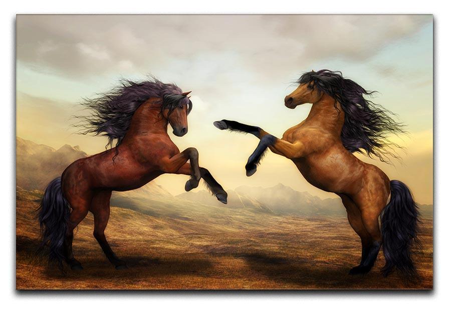 The Two Horses Canvas Print or Poster  - Canvas Art Rocks - 1