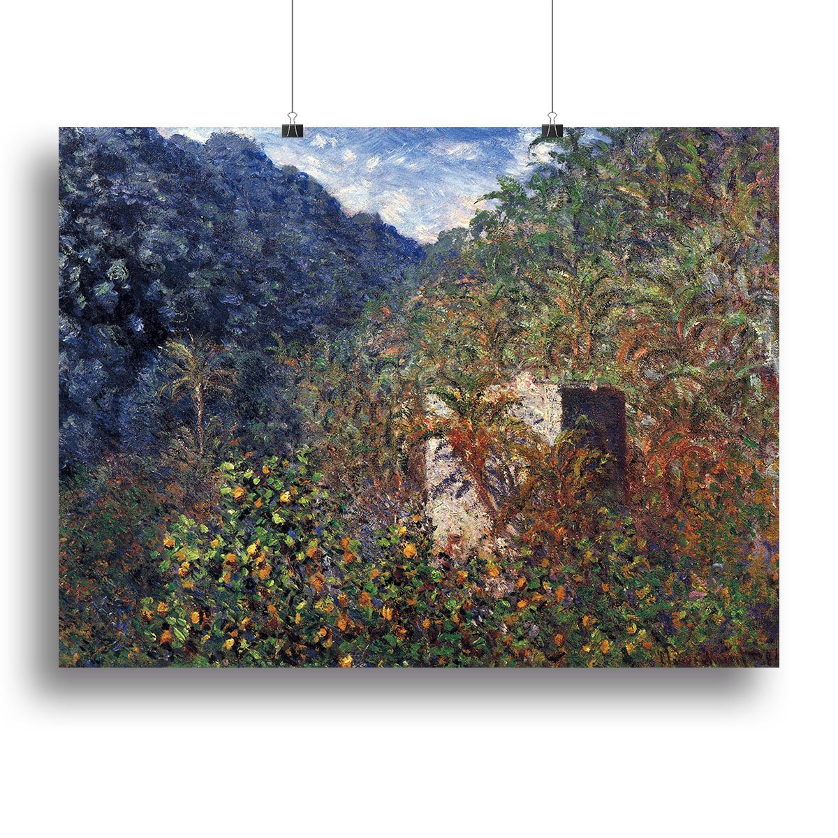 The Valley Sasso Bordighera by Monet Canvas Print or Poster