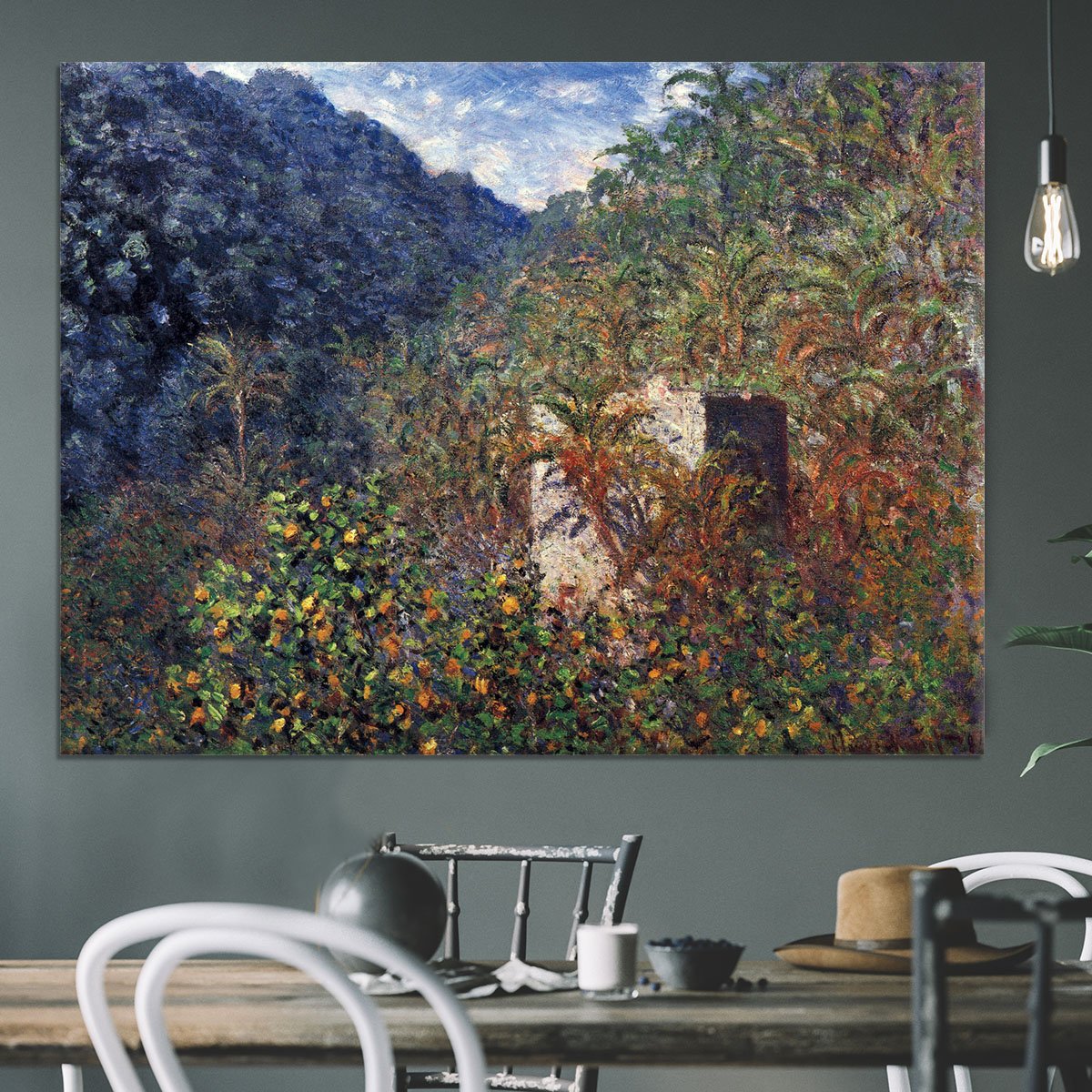 The Valley Sasso Bordighera by Monet Canvas Print or Poster