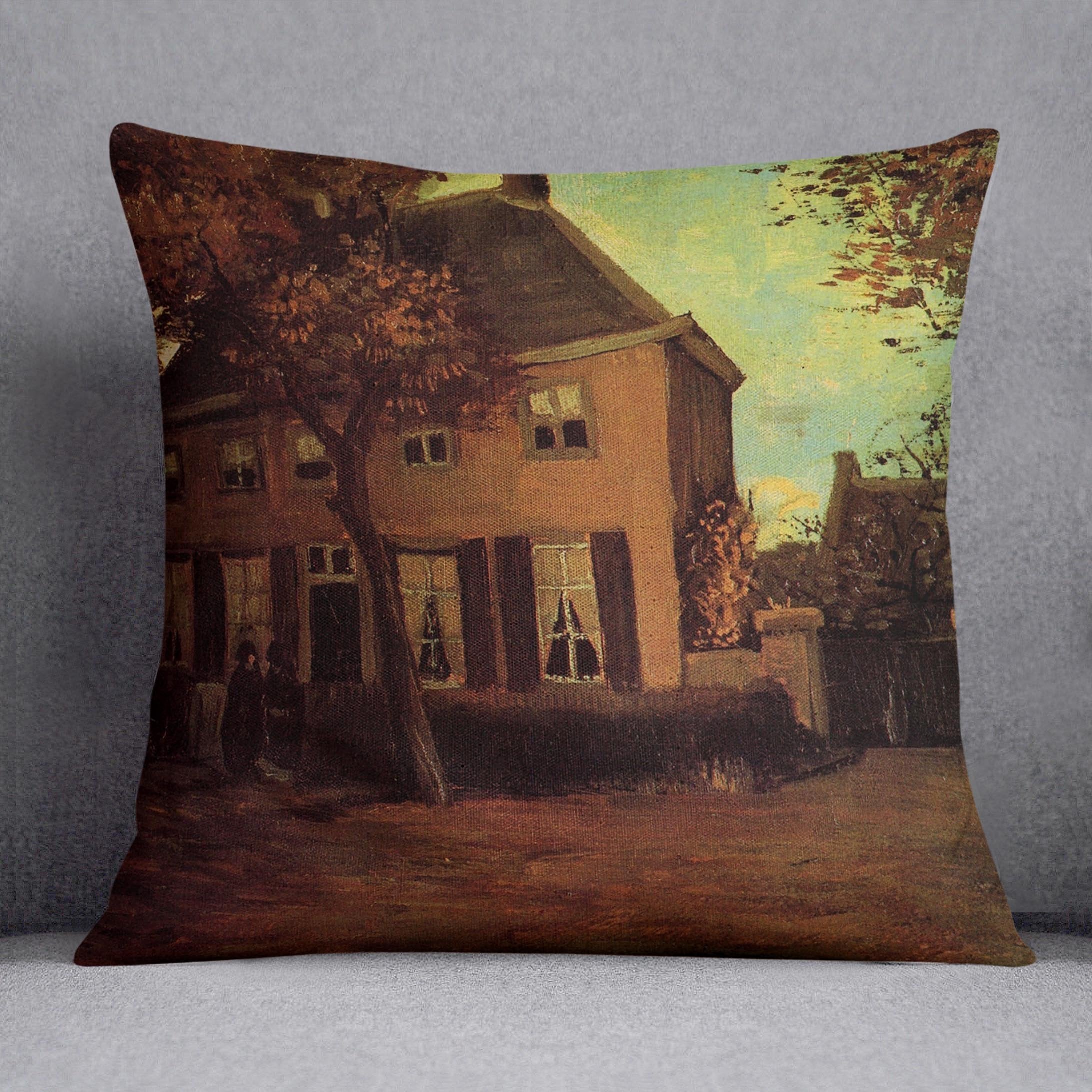 The Vicarage at Nuenen by Van Gogh Throw Pillow