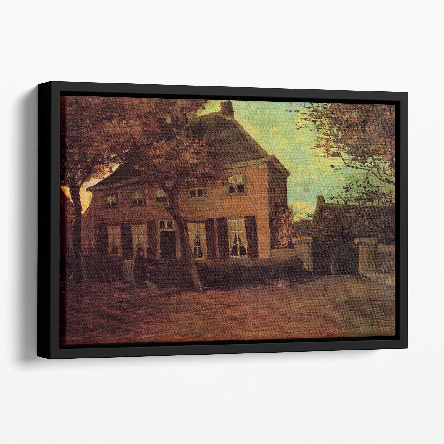 The Vicarage at Nuenen by Van Gogh Floating Framed Canvas