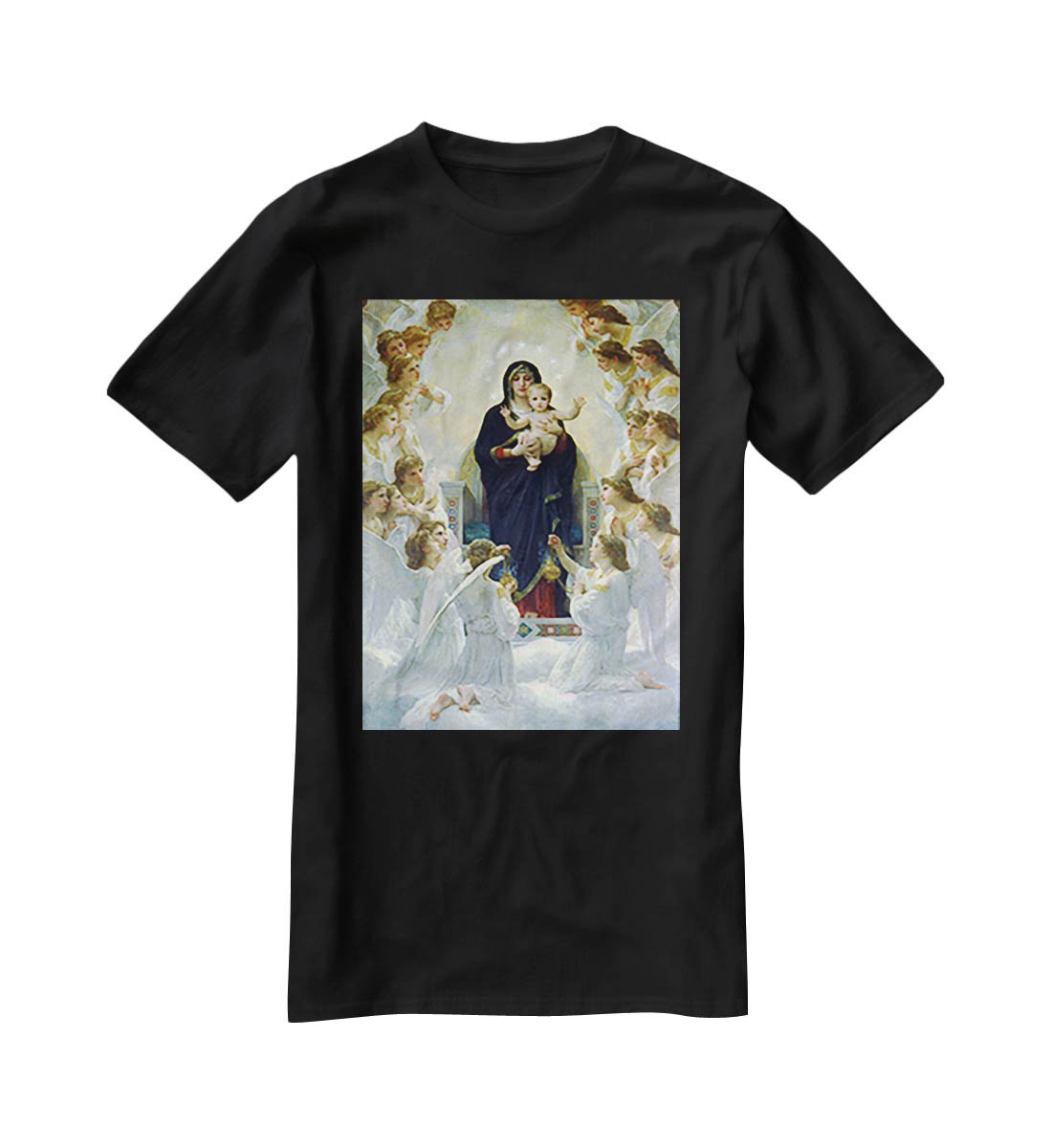The Virgin With Angels By Bouguereau T-Shirt - Canvas Art Rocks - 1