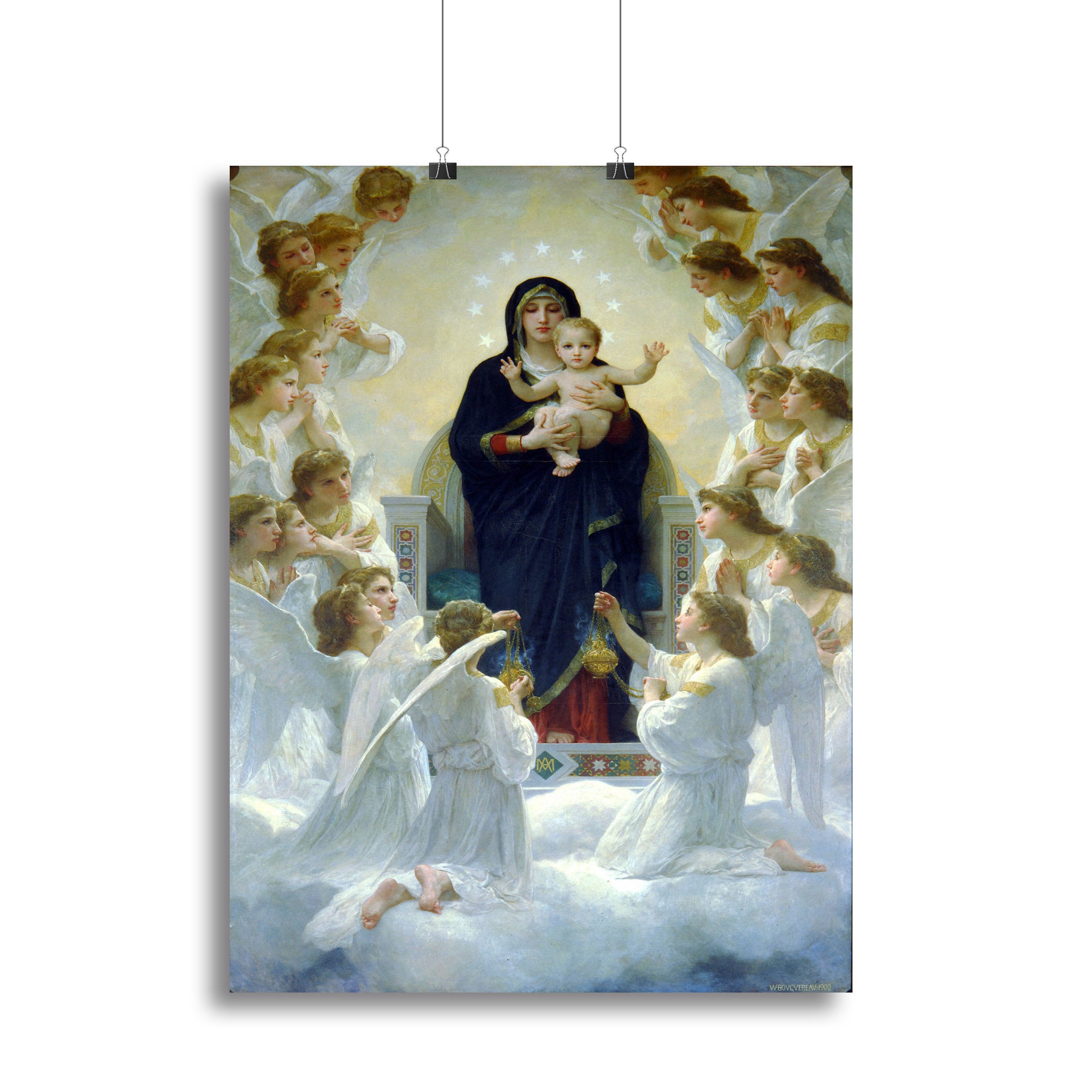 The Virgin With Angels By Bouguereau Canvas Print or Poster