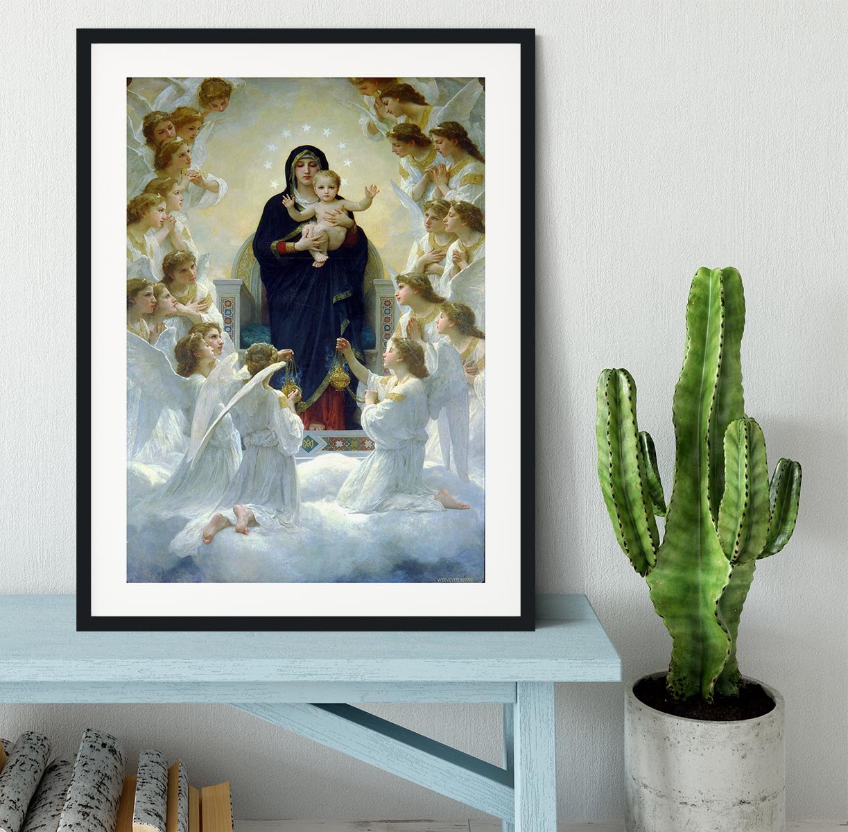 The Virgin With Angels By Bouguereau Framed Print - Canvas Art Rocks - 1