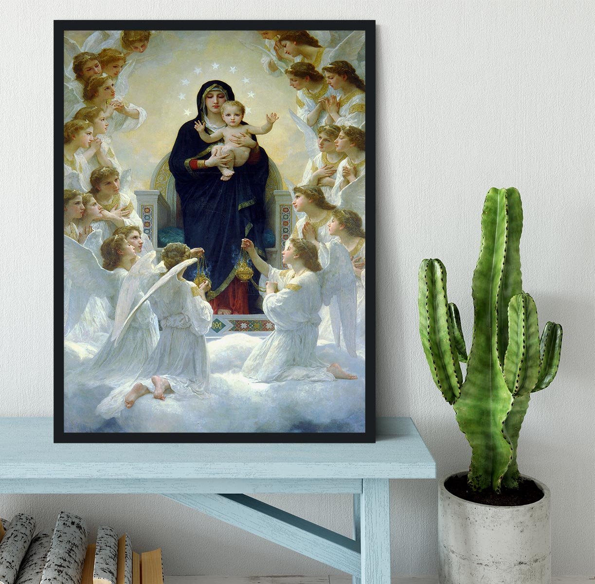 The Virgin With Angels By Bouguereau Framed Print - Canvas Art Rocks - 2
