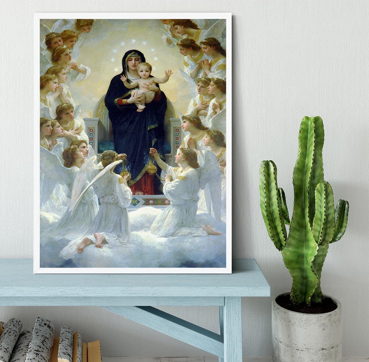 The Virgin With Angels By Bouguereau Framed Print - Canvas Art Rocks -6