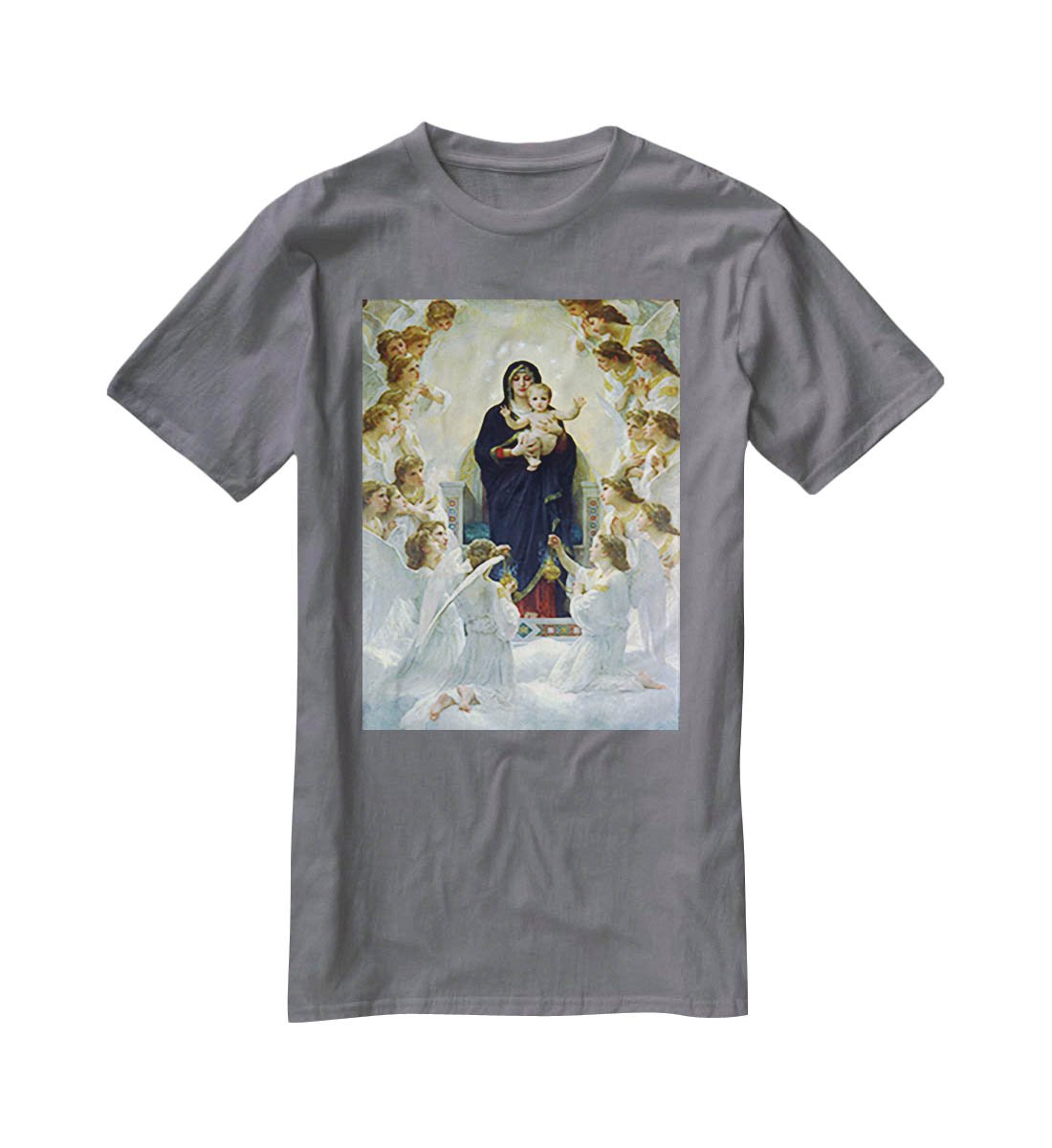 The Virgin With Angels By Bouguereau T-Shirt - Canvas Art Rocks - 3