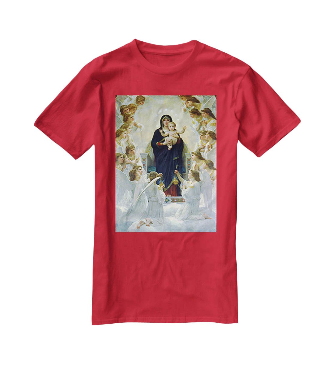 The Virgin With Angels By Bouguereau T-Shirt - Canvas Art Rocks - 4